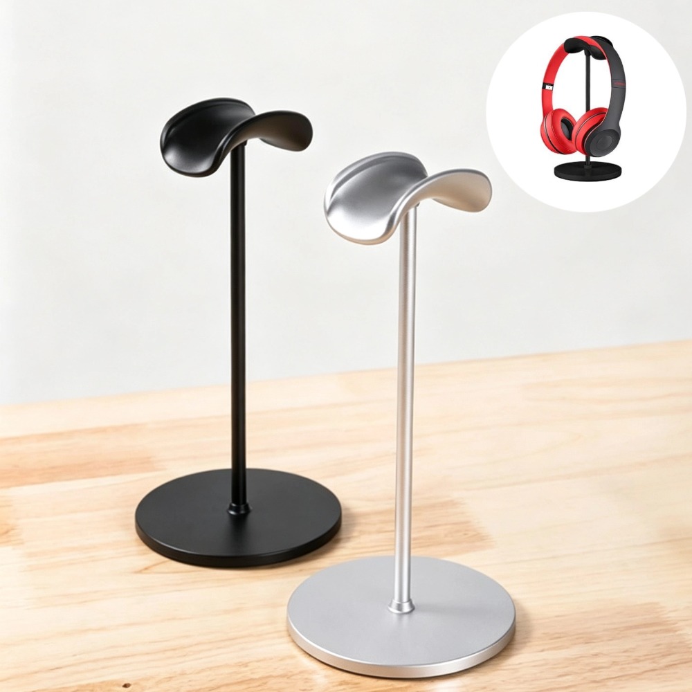 Gaming Accessories For Setup - Desktop Headphone Stand Curved ABS Headset