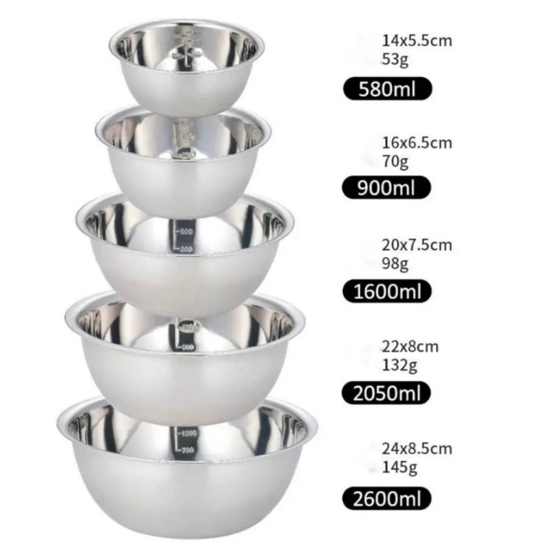 Gaming Kitchen Accessories - Stainless Steel Mixing Bowls Portable Kitchen