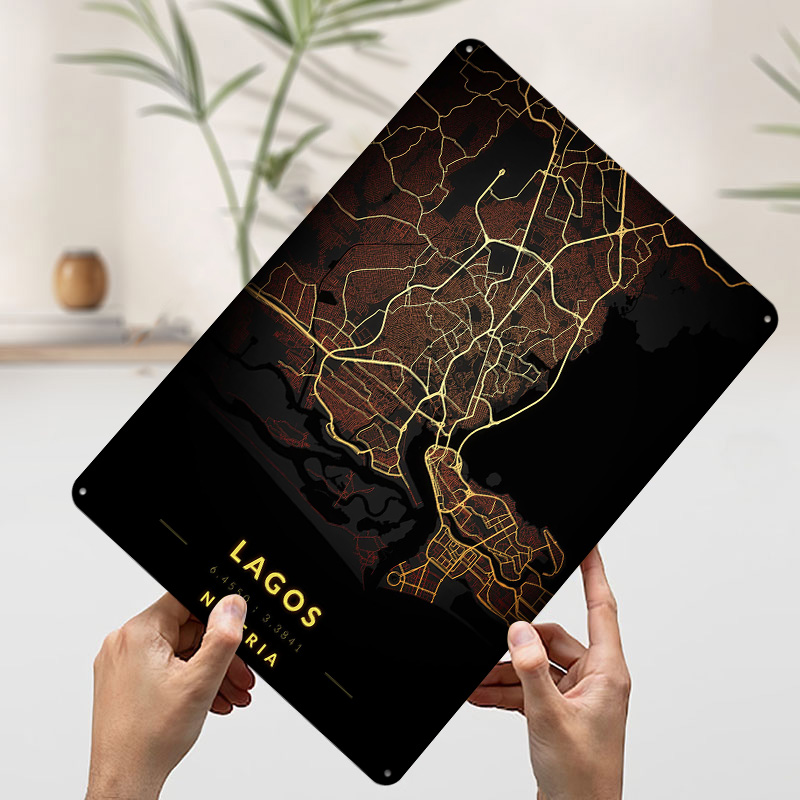 Lagos City Map Poster Customiz - đánh giá và giá Gaming Accessories Europe