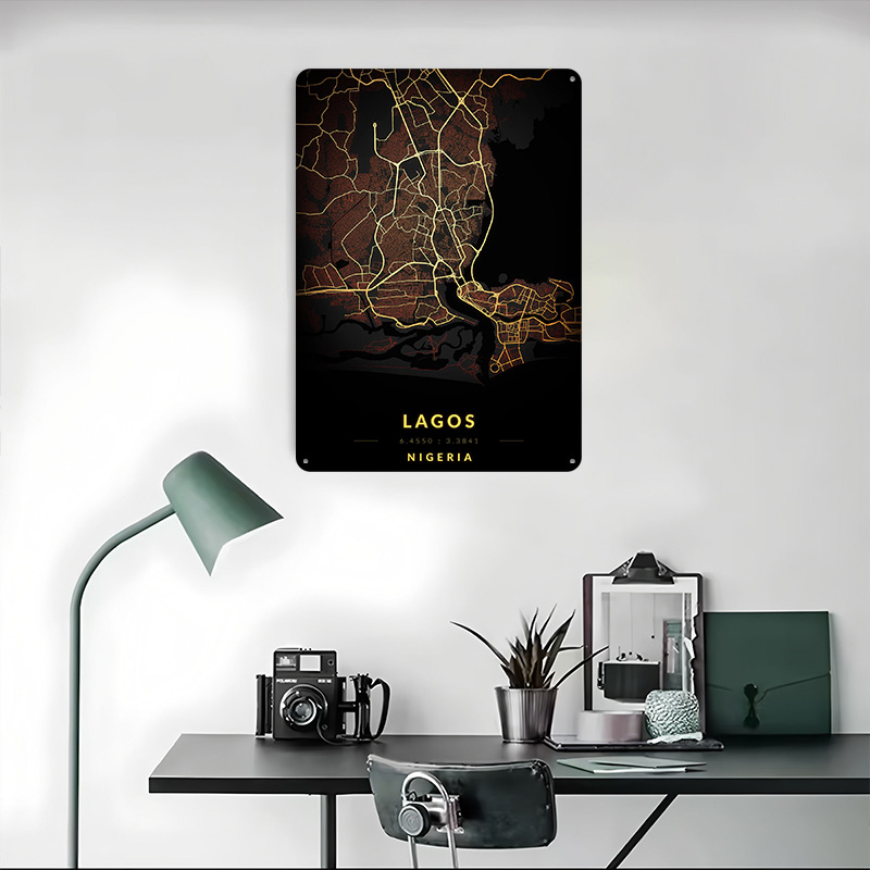 Lagos City Map Poster Customiz - đánh giá và giá Gaming Accessories Europe