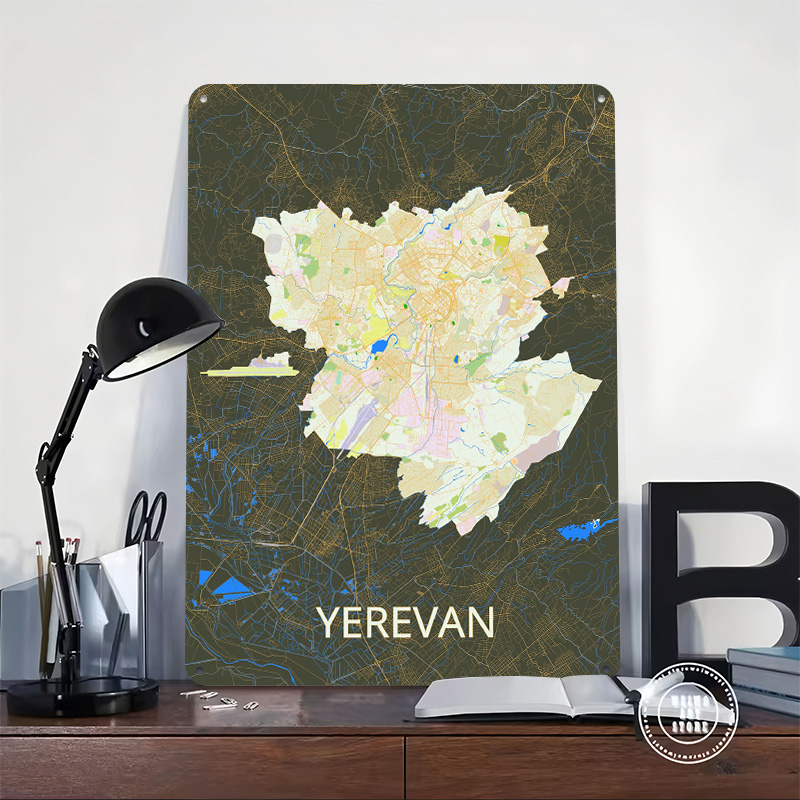 Yerevan City Map Tinplate Post - đánh giá và giá Gaming Accessories Europe