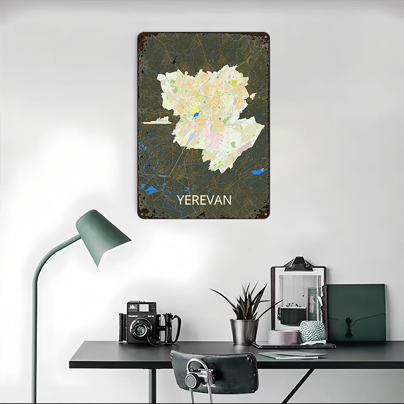Yerevan City Map Tinplate Post - đánh giá và giá Gaming Accessories Europe