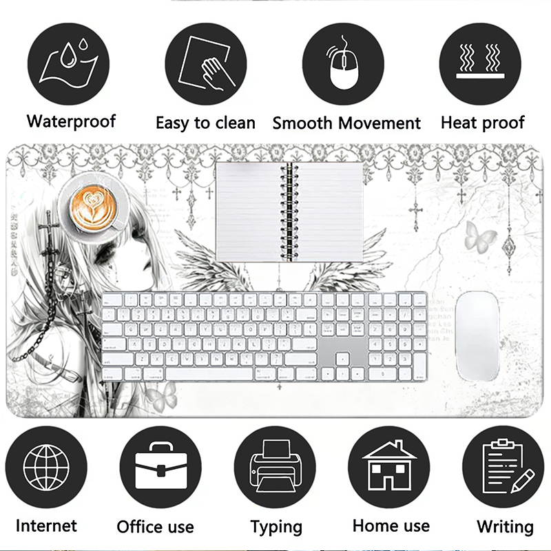 Leather Mousepad Black White A - đánh giá và giá Gaming Accessories For Setup